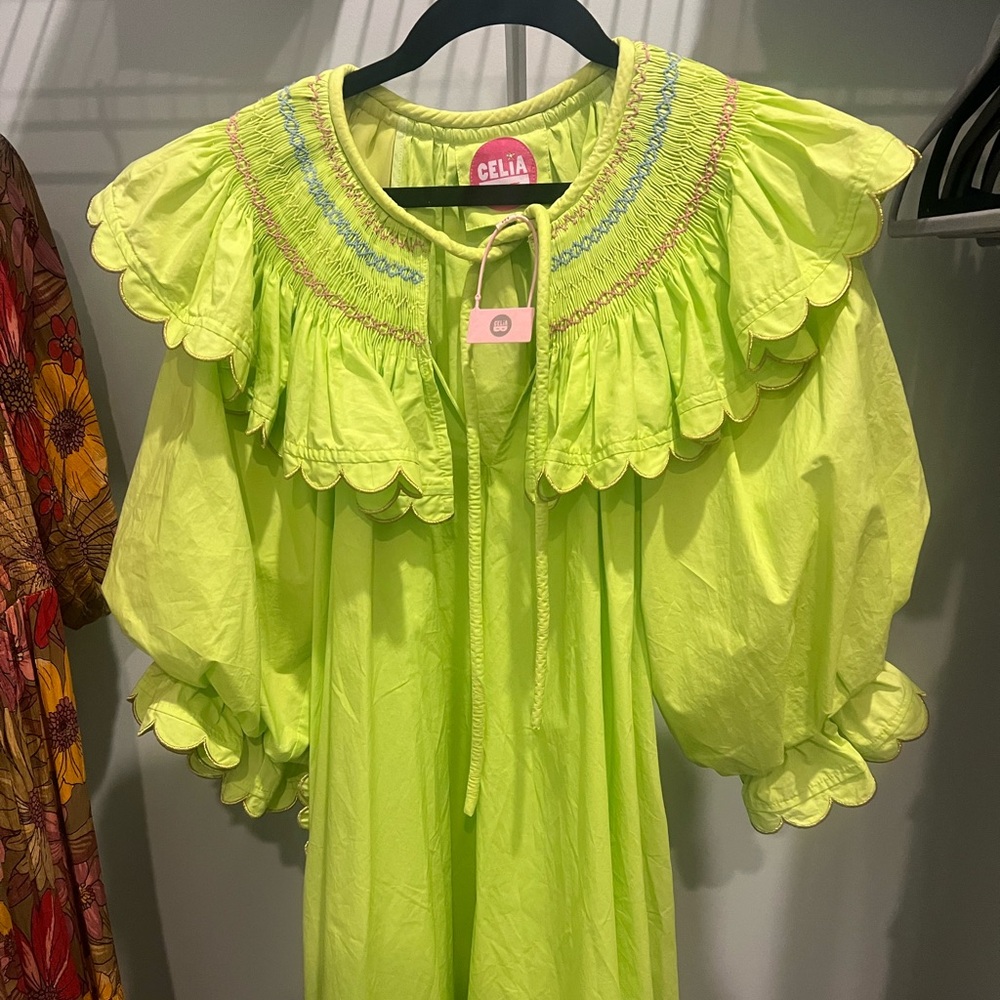 CeliaB Fiji Dress Green- Size Medium